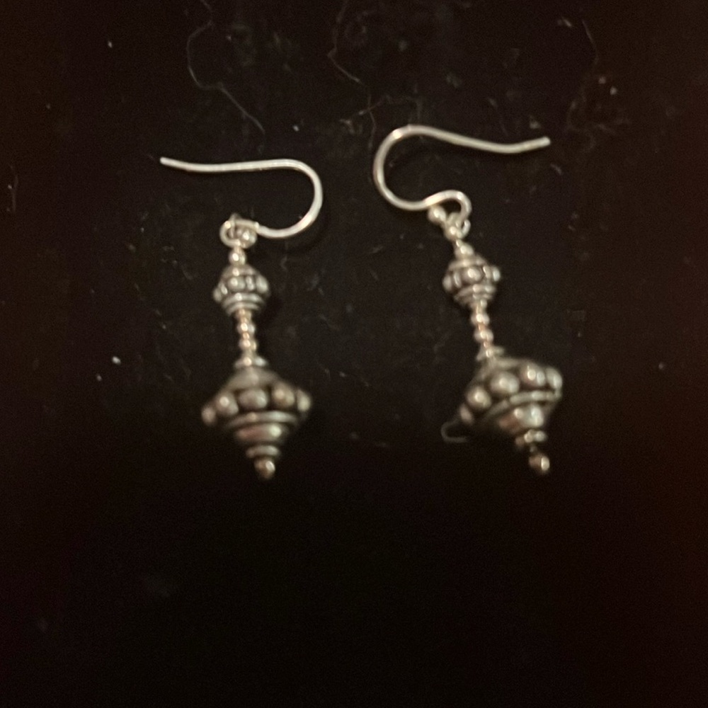 **Unique Solid sterling silver .925 French Hook Dangling Earrings